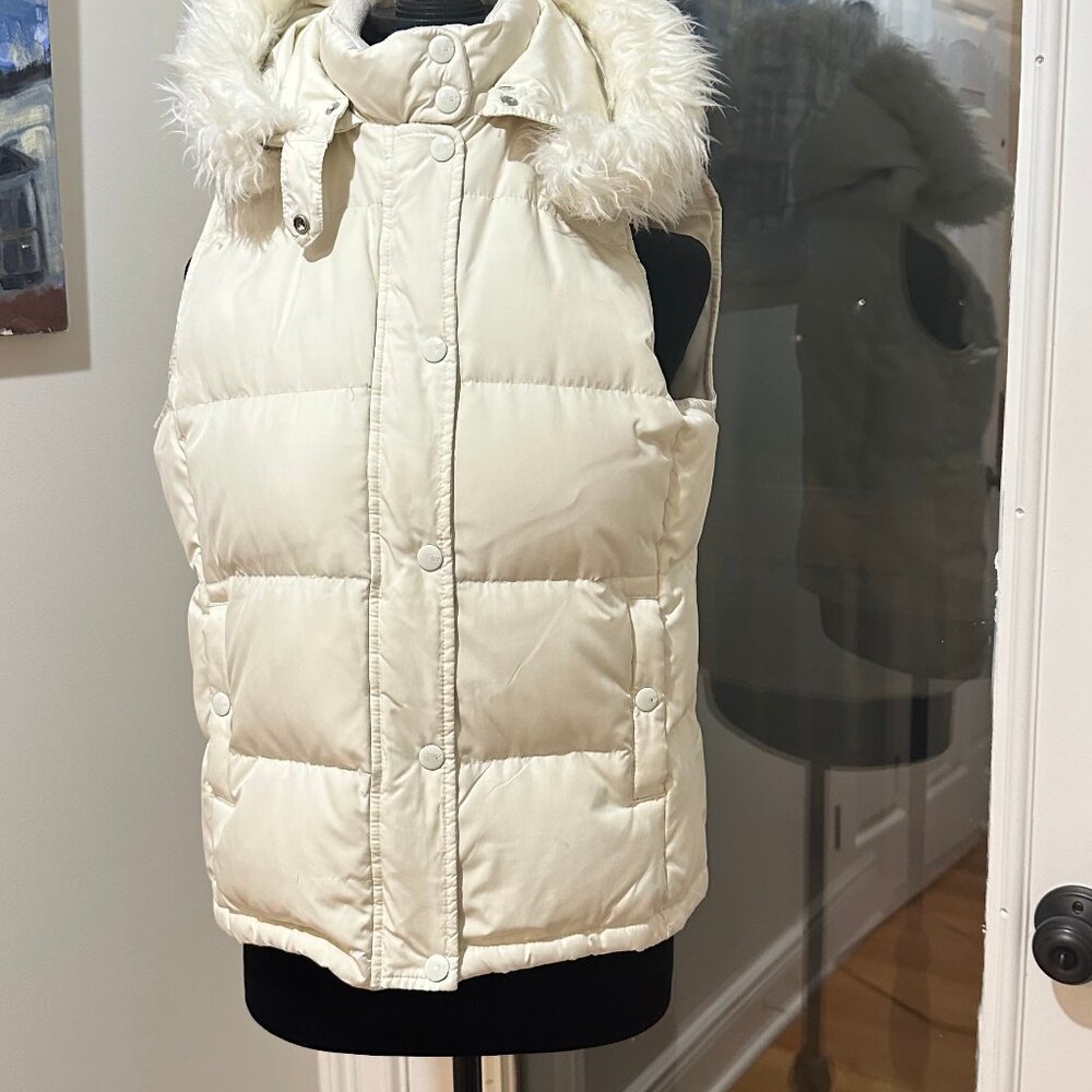 Gap removable hood White Down Vest